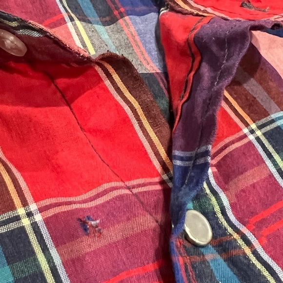Vintage Ely Cattleman Plaid Shortsleeve Western Button Up Rockabilly Shirt - Picture 6 of 6
